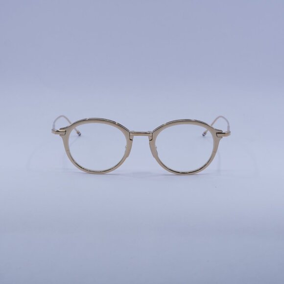 Thom Browne TB-110-C-GLD-48 Eyeglasses Gold 48mm Round Frame - Picture 3 of 11